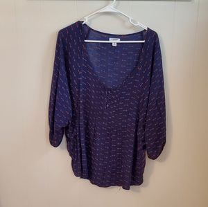 Old Navy key pattern women's top sz XXL